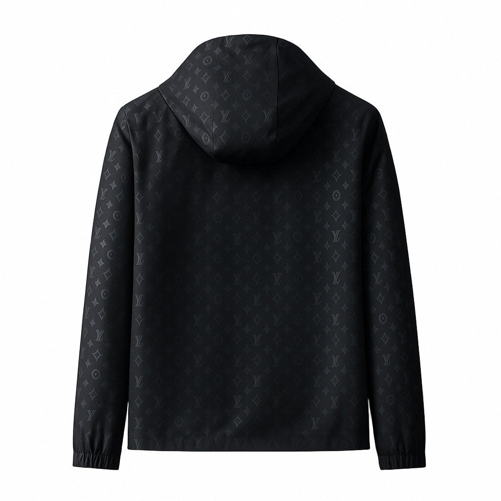 Louis Vuitton Black Monogram Hooded Windbreaker Jacket - image 2