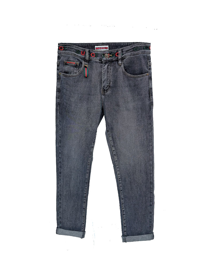 Gucci Denim Jeans with Embroidered Logo