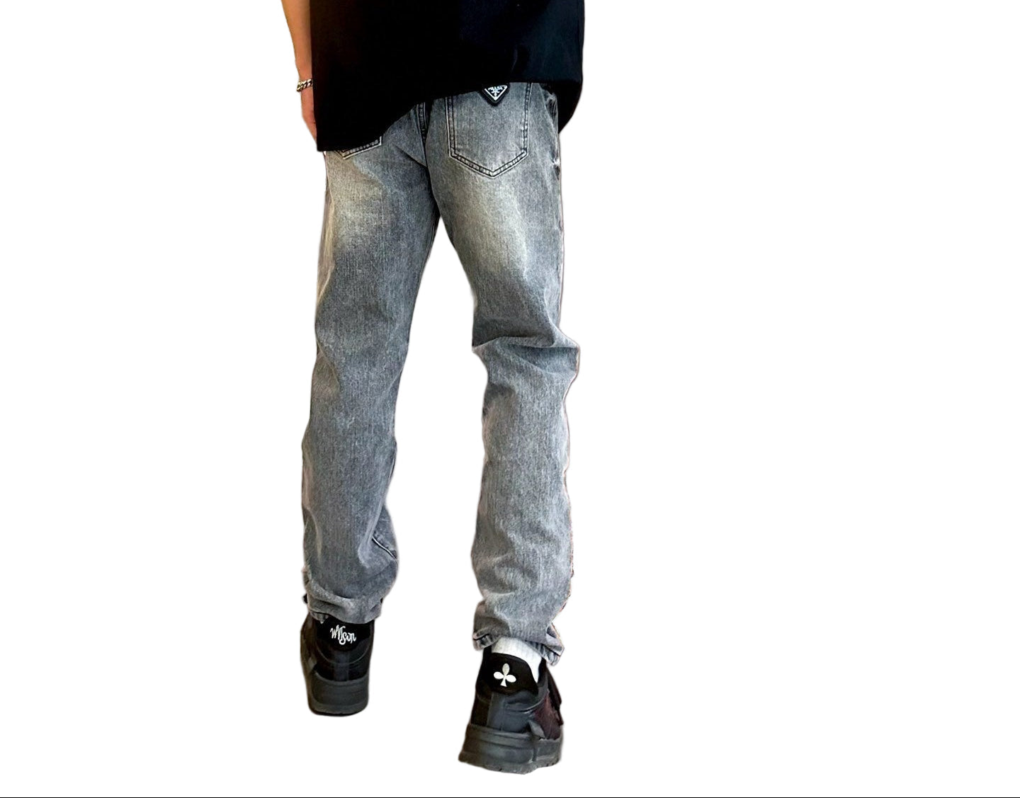 Prada Washed Black Slim Fit Denim Jeans - image 8