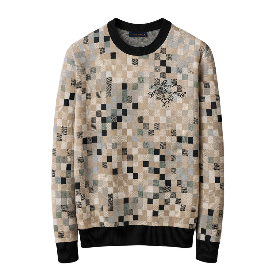 Louis Vuitton Pixel Mosaic Knit Crewneck Sweater