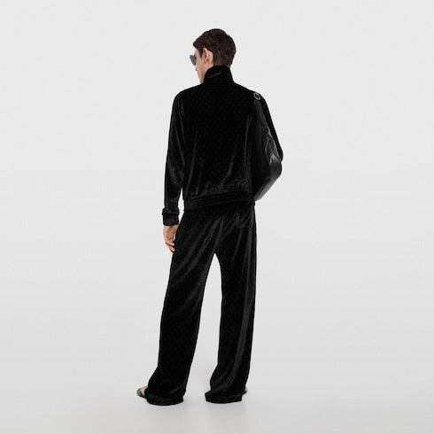 Gucci GG stretch velvet devoré zipped jacket - image 3