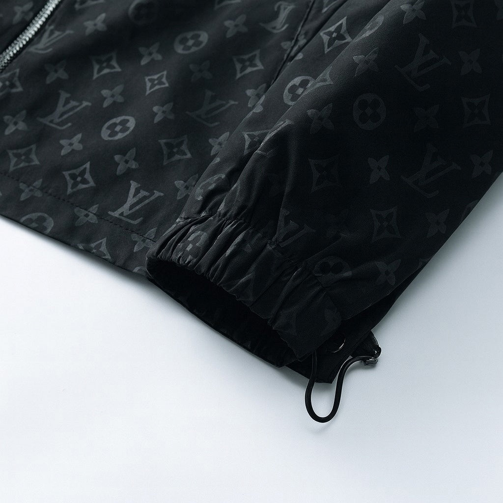 Louis Vuitton Black Monogram Hooded Windbreaker Jacket - image 5