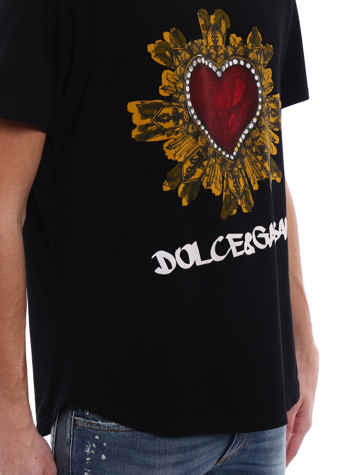 Dolce & Gabbana Heart Print Cotton T-Shirt - image 2
