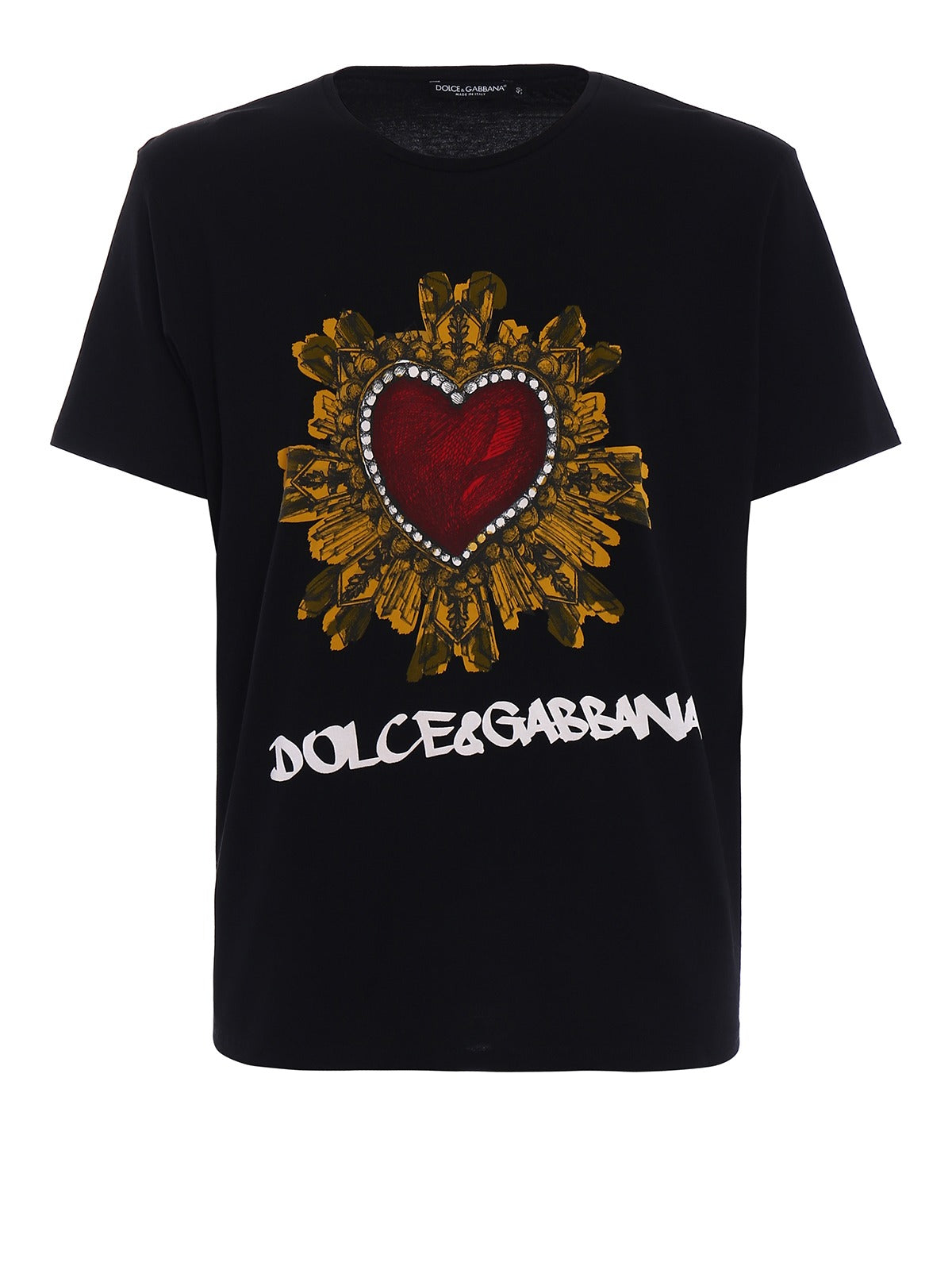 Dolce & Gabbana Heart Print Cotton T-Shirt