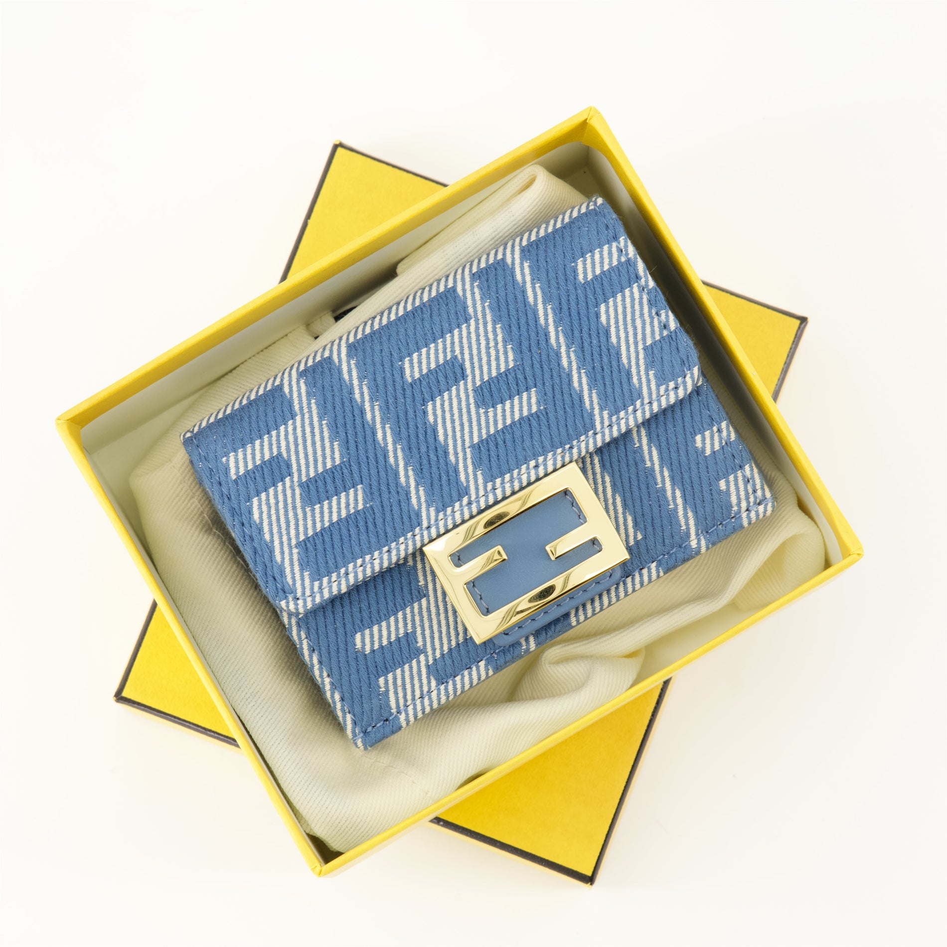Fendi Jacquard Mini Denim Wallet - image 3