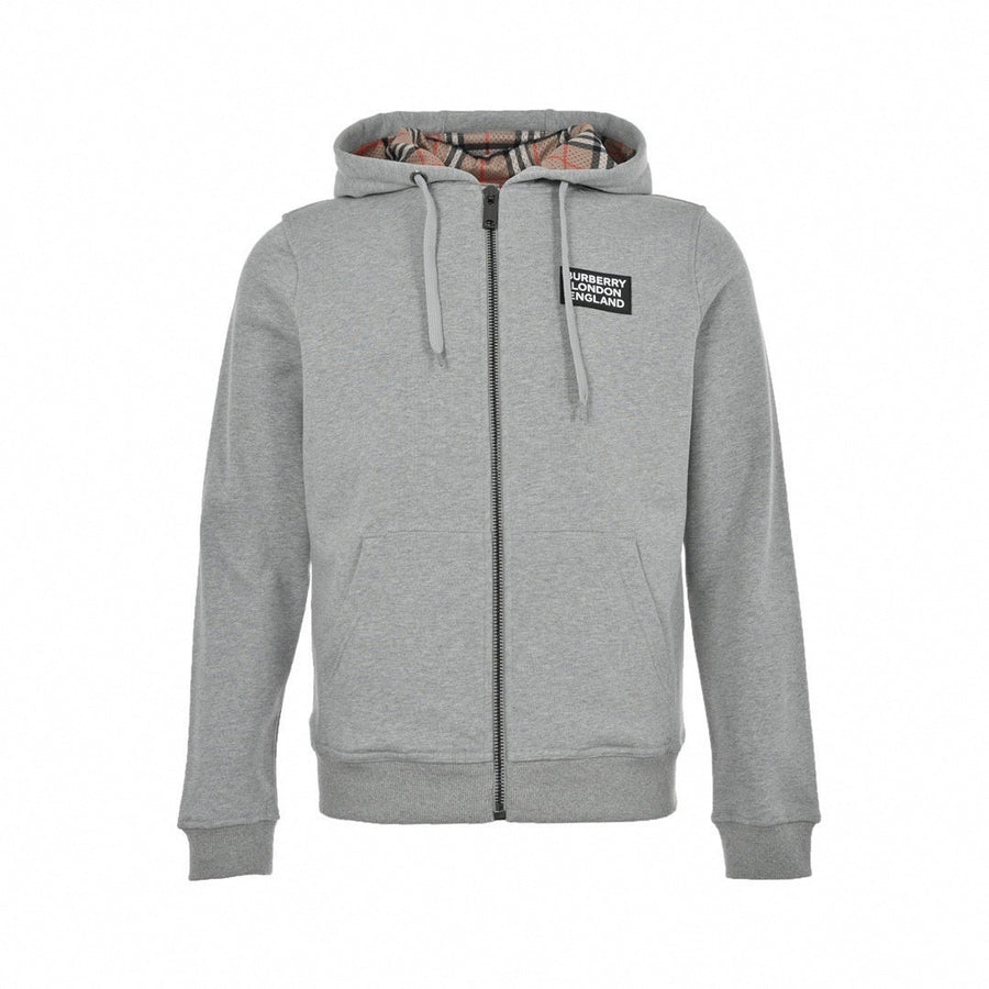 Burberry Gray Zip-Up Hoodie