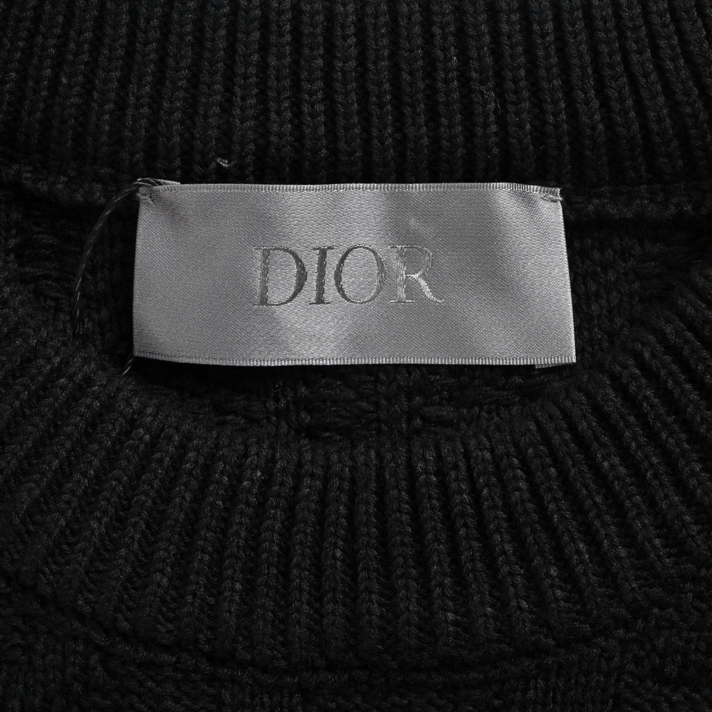 Dior Black Textured Oblique Knit Sweater - image 5