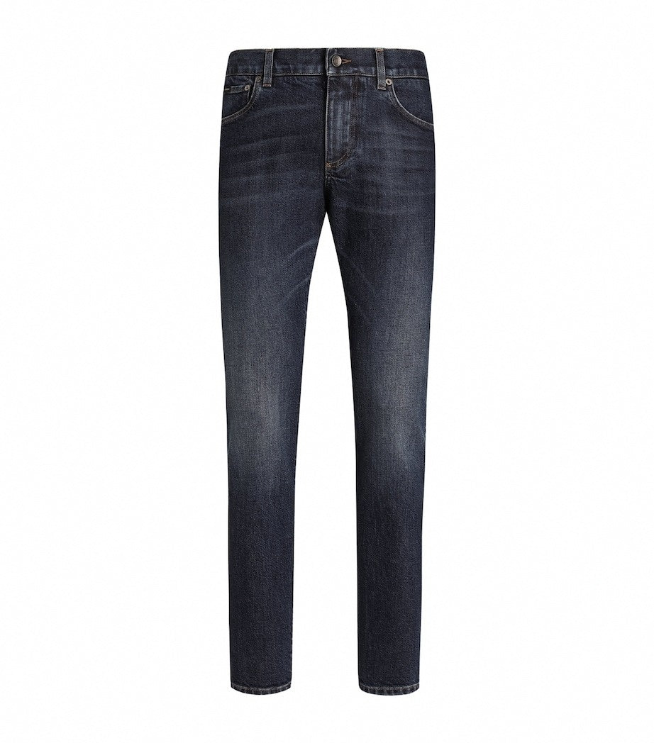 DG Slim-Fit Logo Plaque Jeans