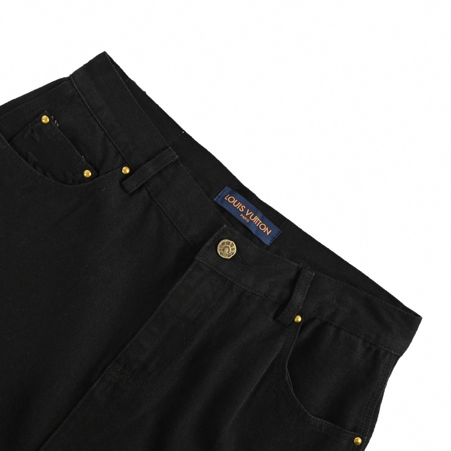 Louis Vuitton Black Monogram Embossed Utility Denim Pants - image 4