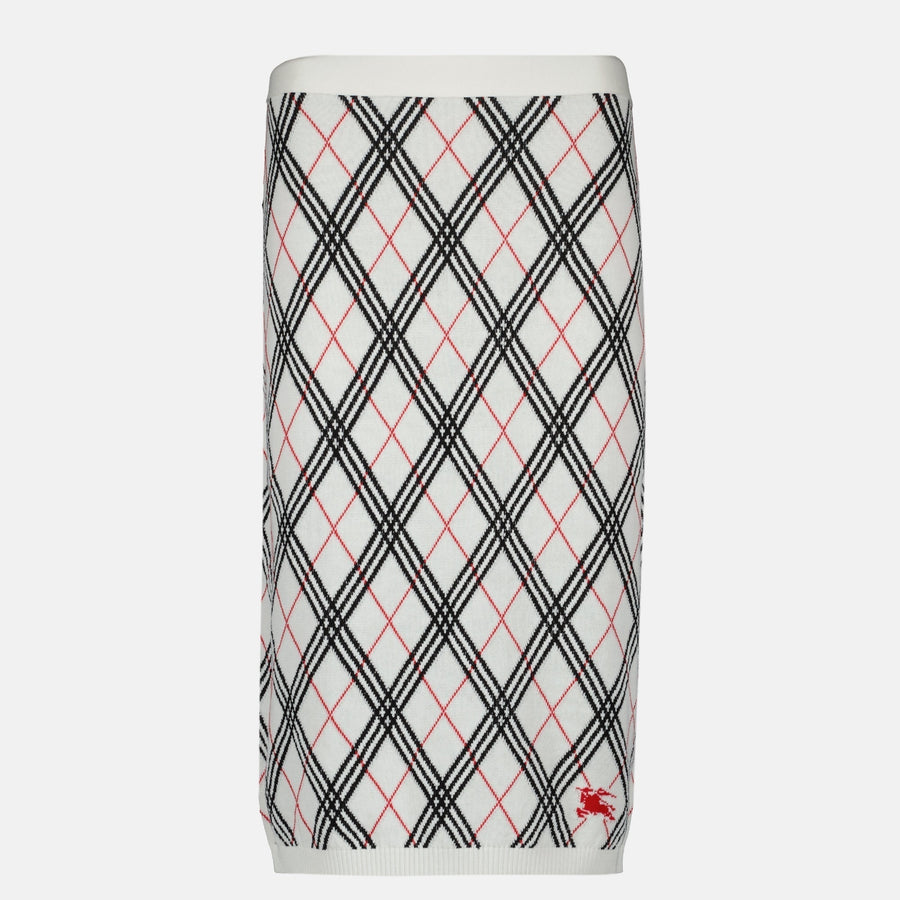 Burberry Midi Check Skirt