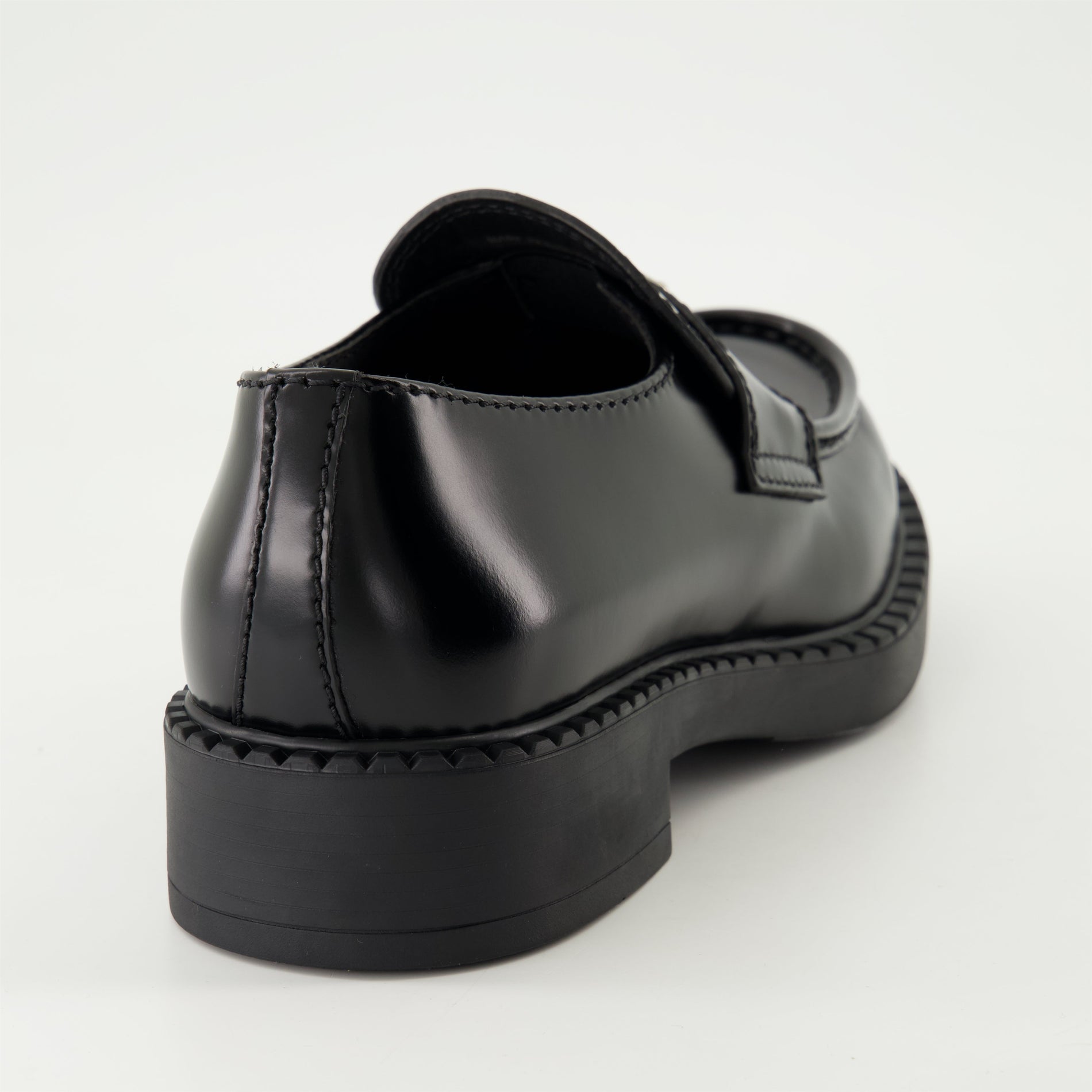 Prada Chocolate Leather Loafers - image 4