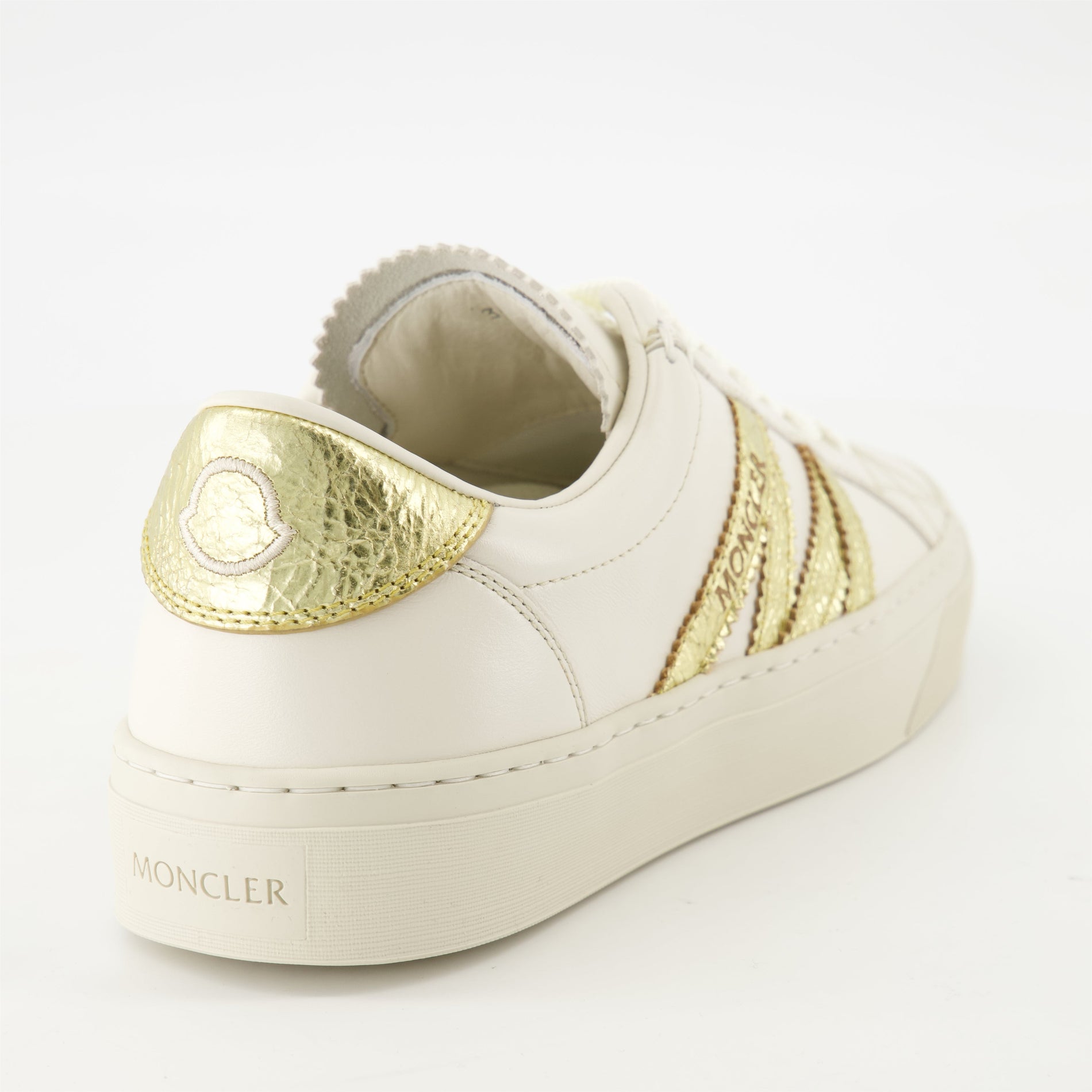 Moncler Low-Top Sneakers – White & Gold - image 4