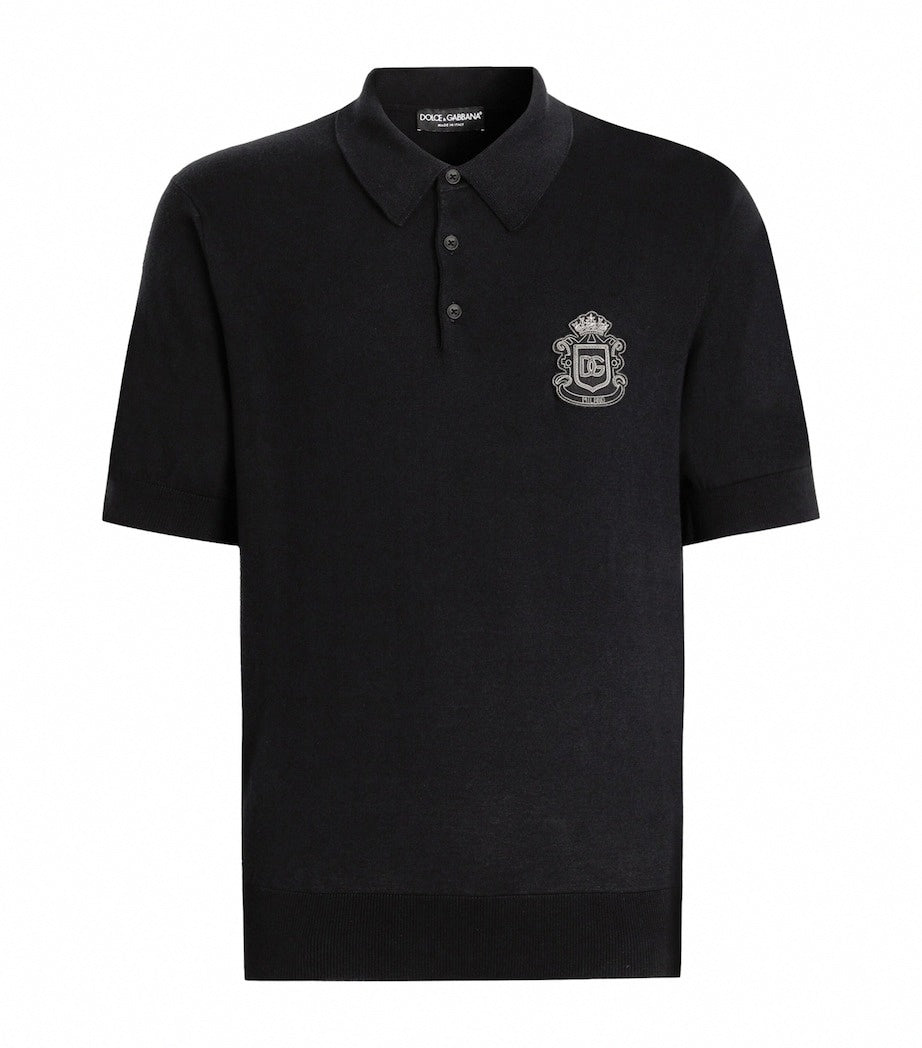 Dolce & Gabbana Cotton Crest Polo Shirt