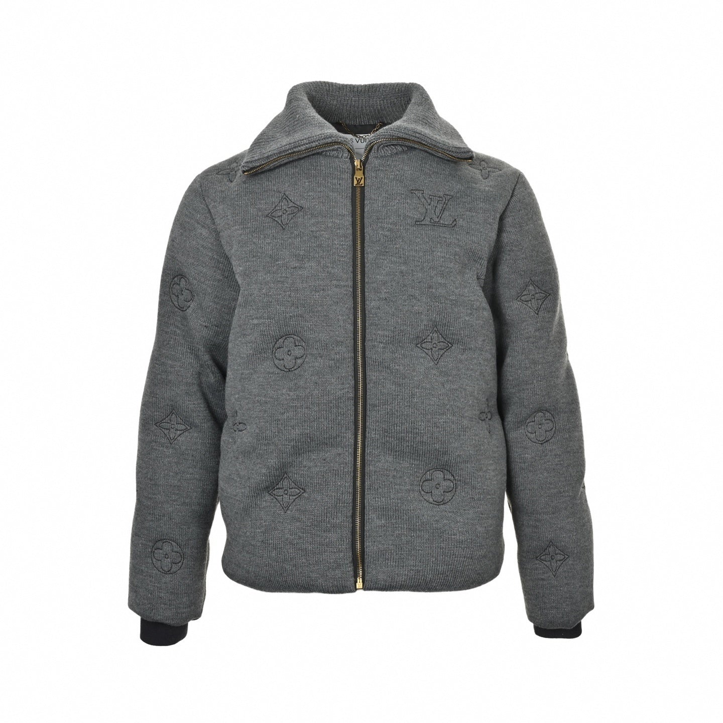 Louis Vuitton Monogram Outline Embroidered Knit Zip Jacket - image 4