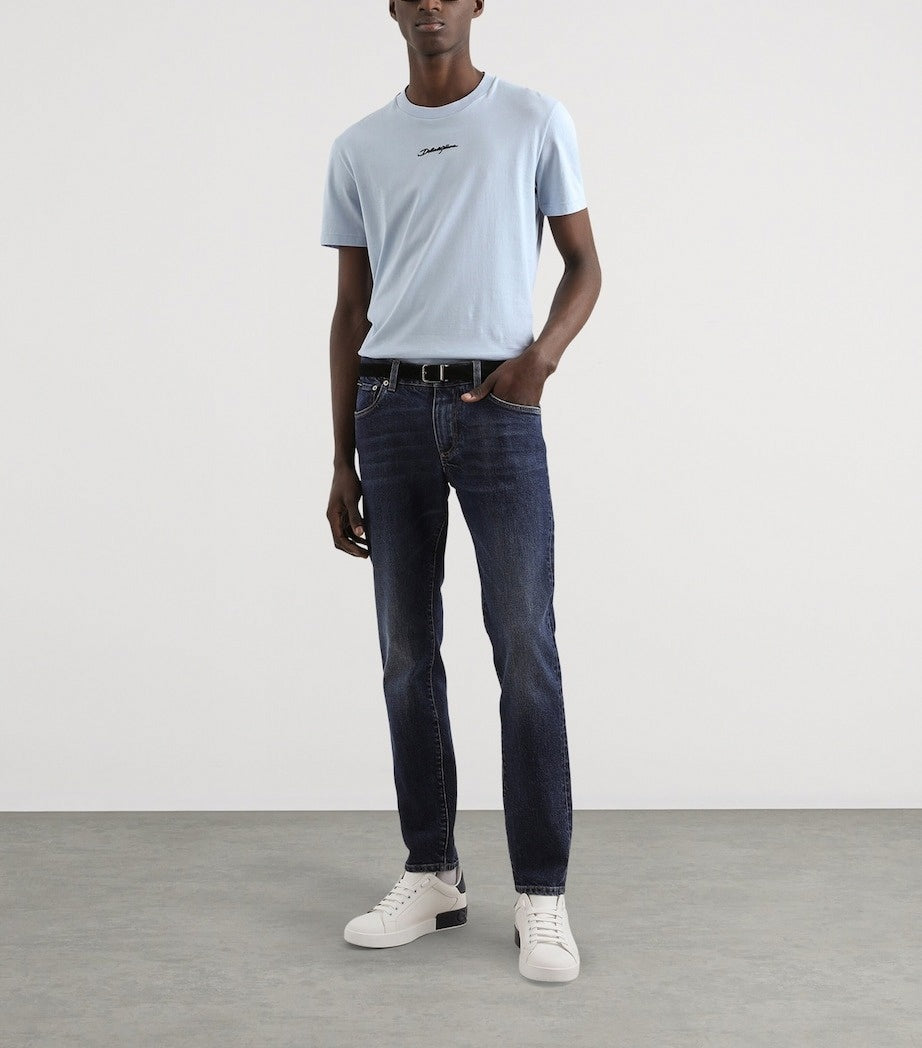 Dolce & Gabbana DG Slim-Fit Logo Plaque Jeans - image 2