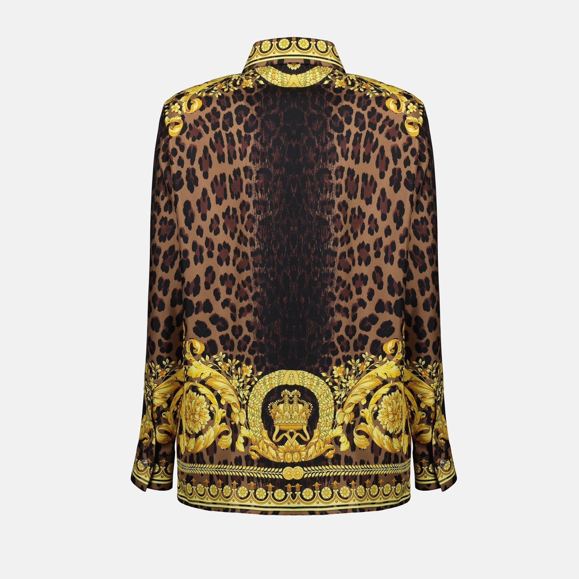 Versace Baroque Silk Shirt-Leopard - image 4