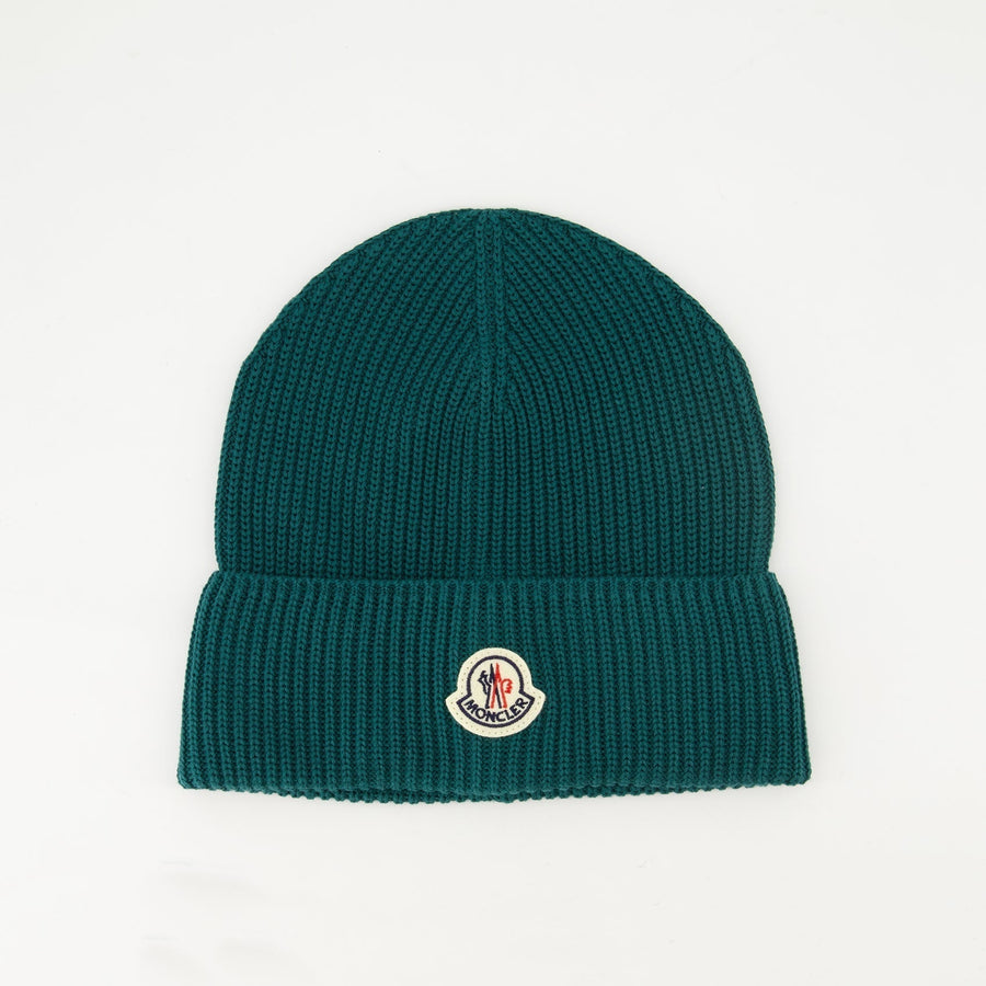 Moncler Green Knit Beanie