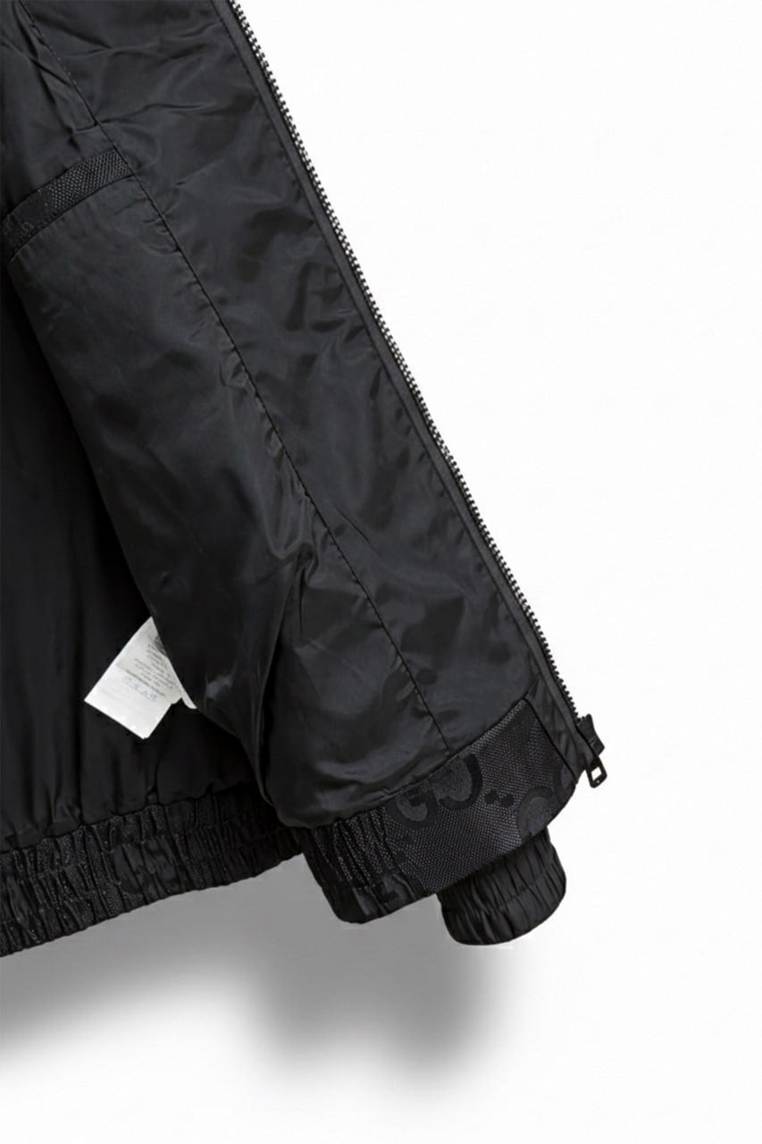 Gucci GG Jacquard Hooded Windbreaker Jacket with Web Stripe Sleeves – Black - image 6