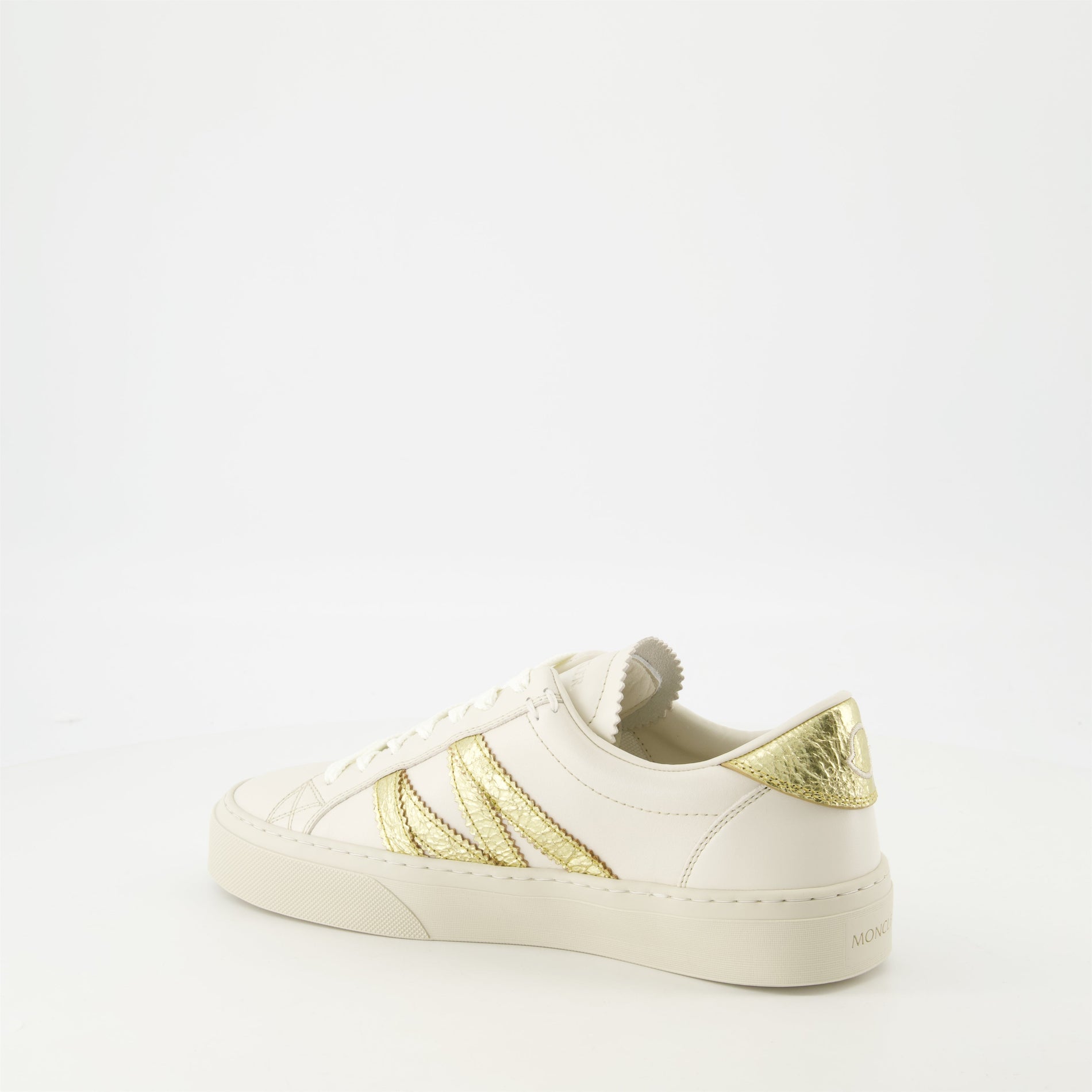 Moncler Low-Top Sneakers – White & Gold - image 3