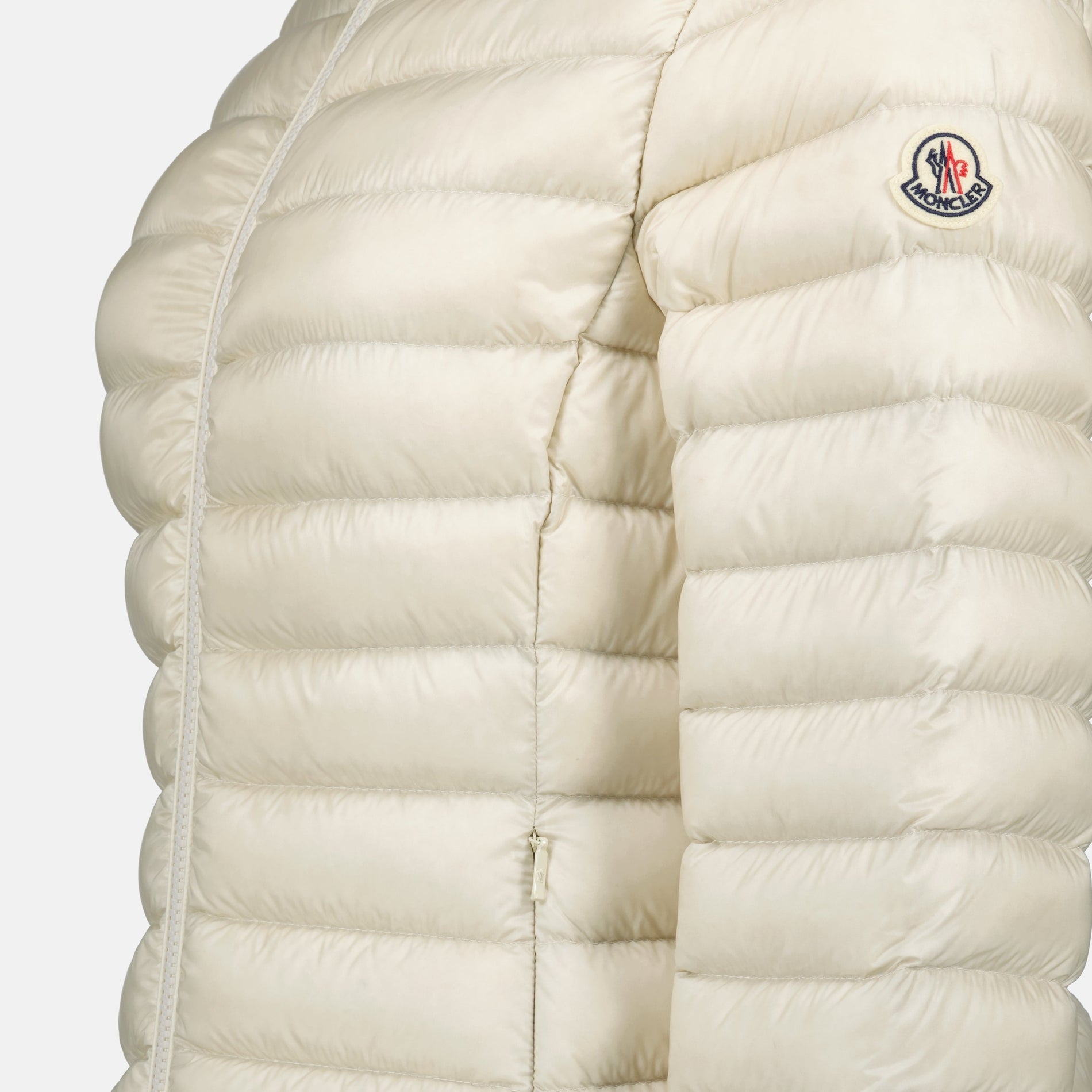 Moncler Cream Lightweight Hooded Down Jacket - image 3