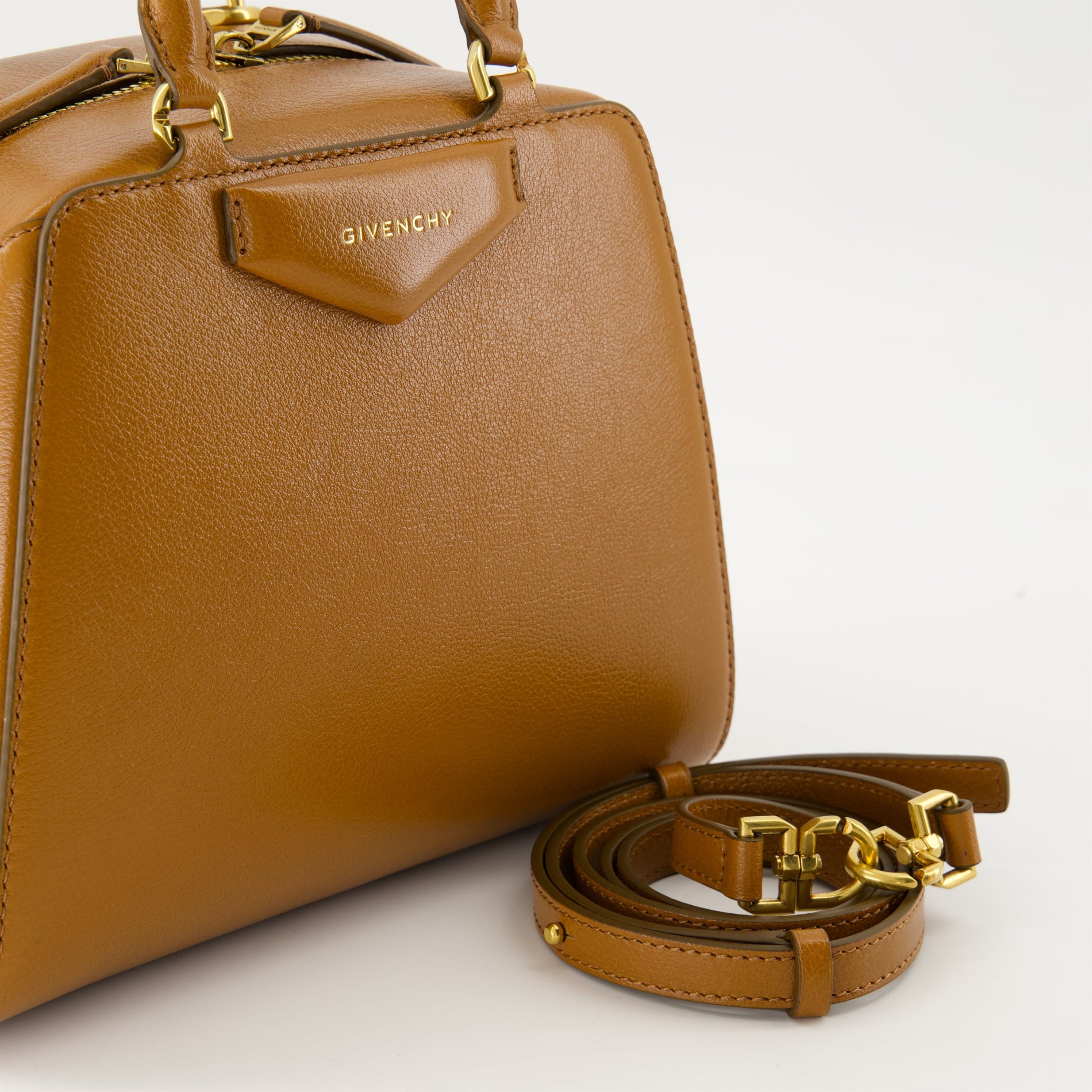 Givenchy Small Antigona Top Handle Bag in Tan Leather - image 3