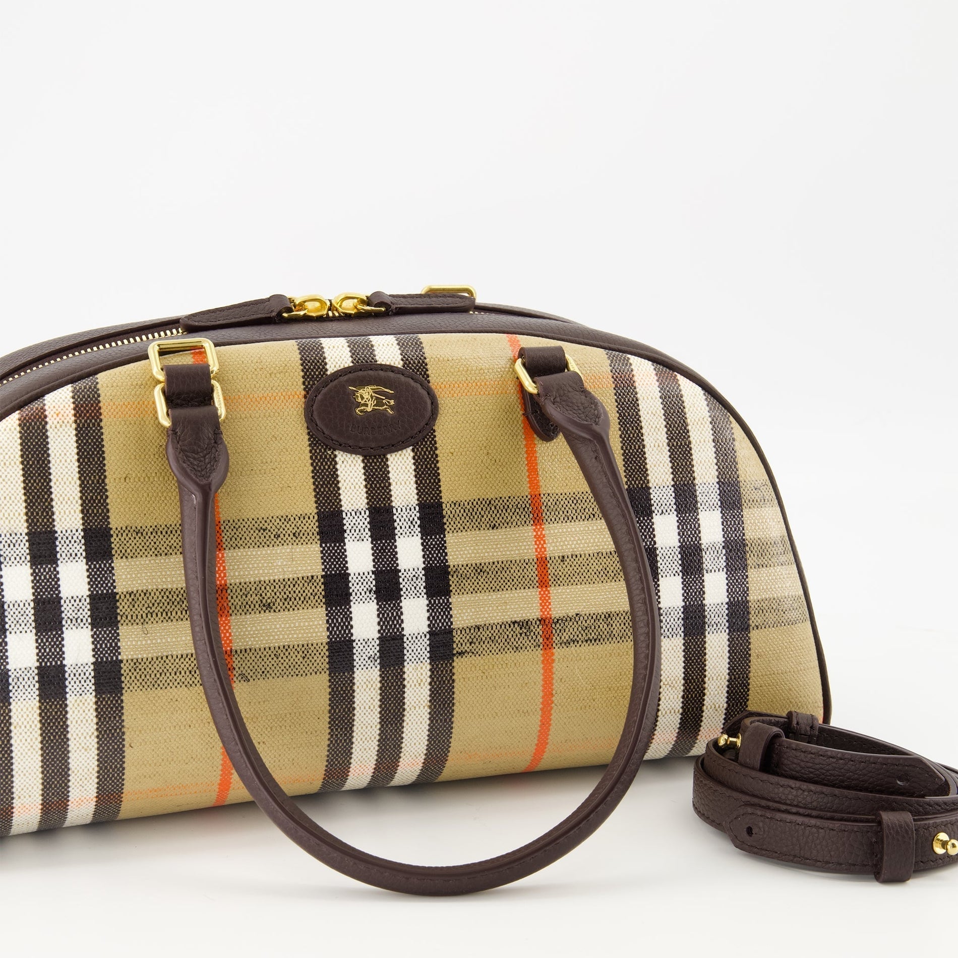 Burberry Check Mini Bowling Bag - image 3