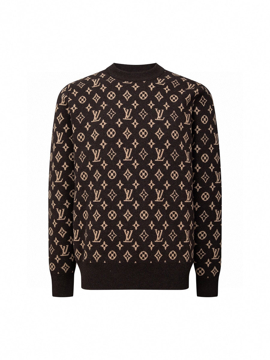 Louis Vuitton Monogram Signature Wool Jumper - Brown