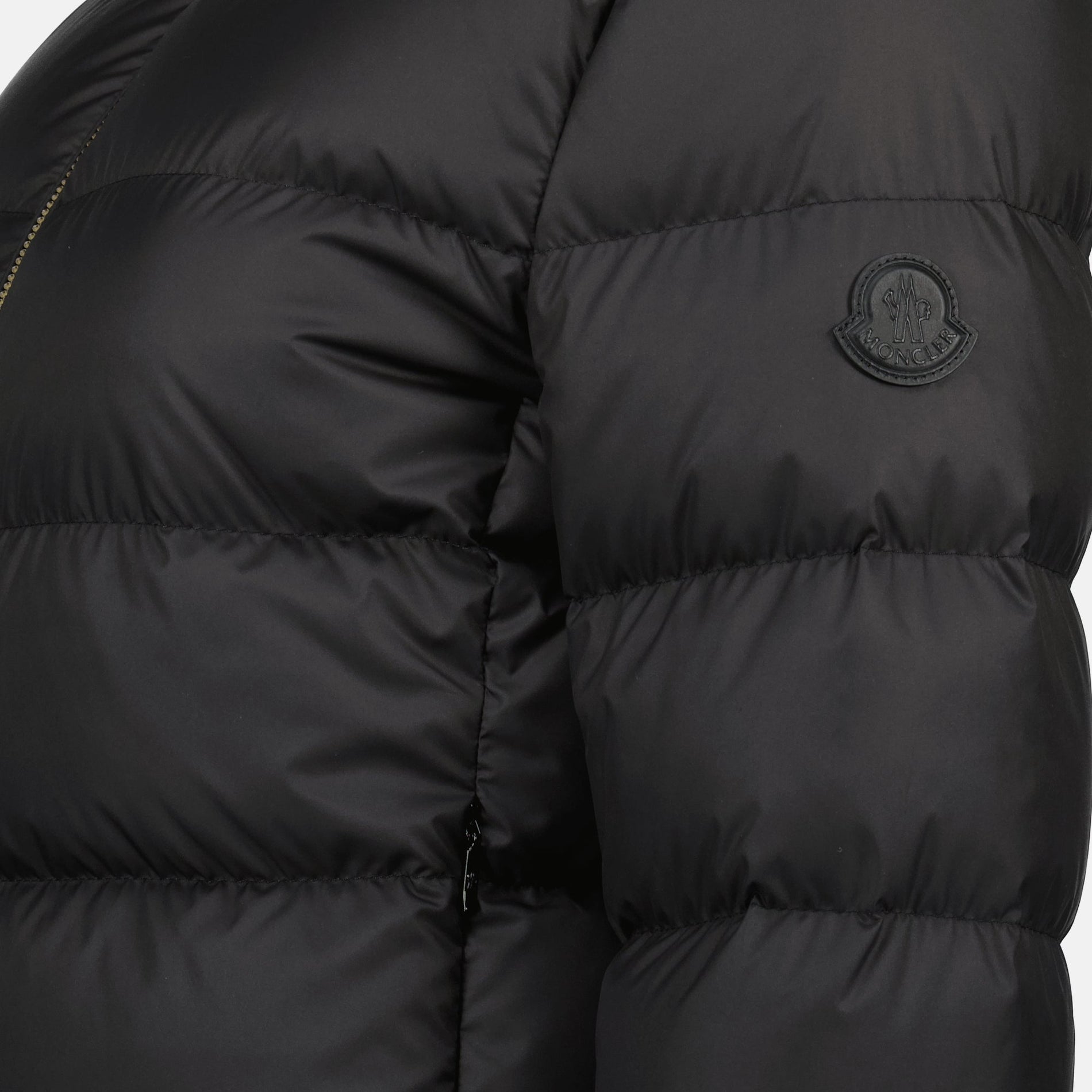 Moncler Cropped Down Jacket with Gold Zip - image 3