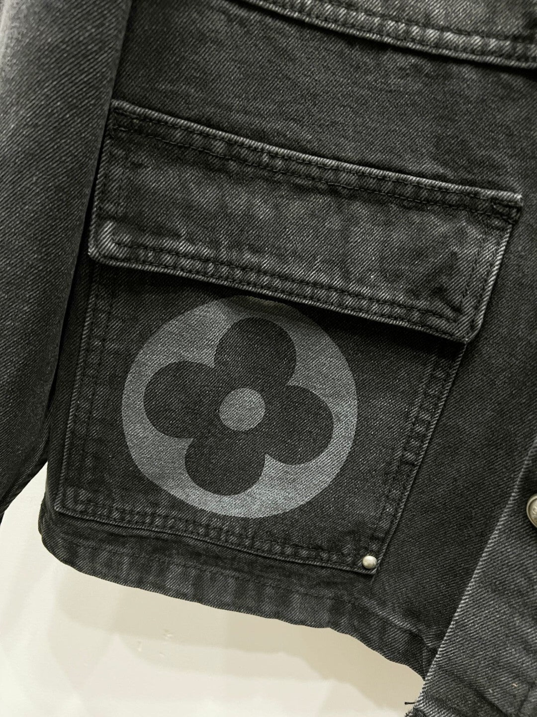 Louis Vuitton Black Monogram Denim Jacket - image 7