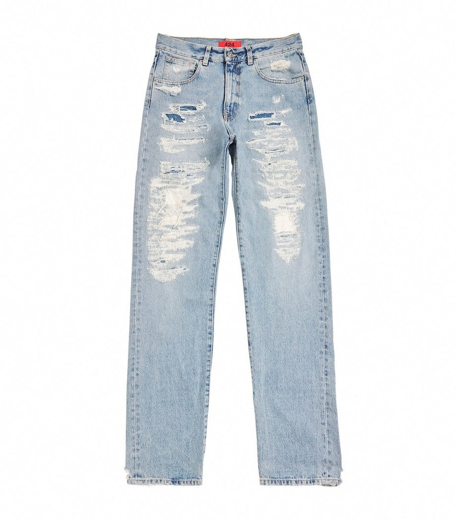 424 424 Distressed Loose-Fit Denim Jeans – Vintage Skate Aesthetic