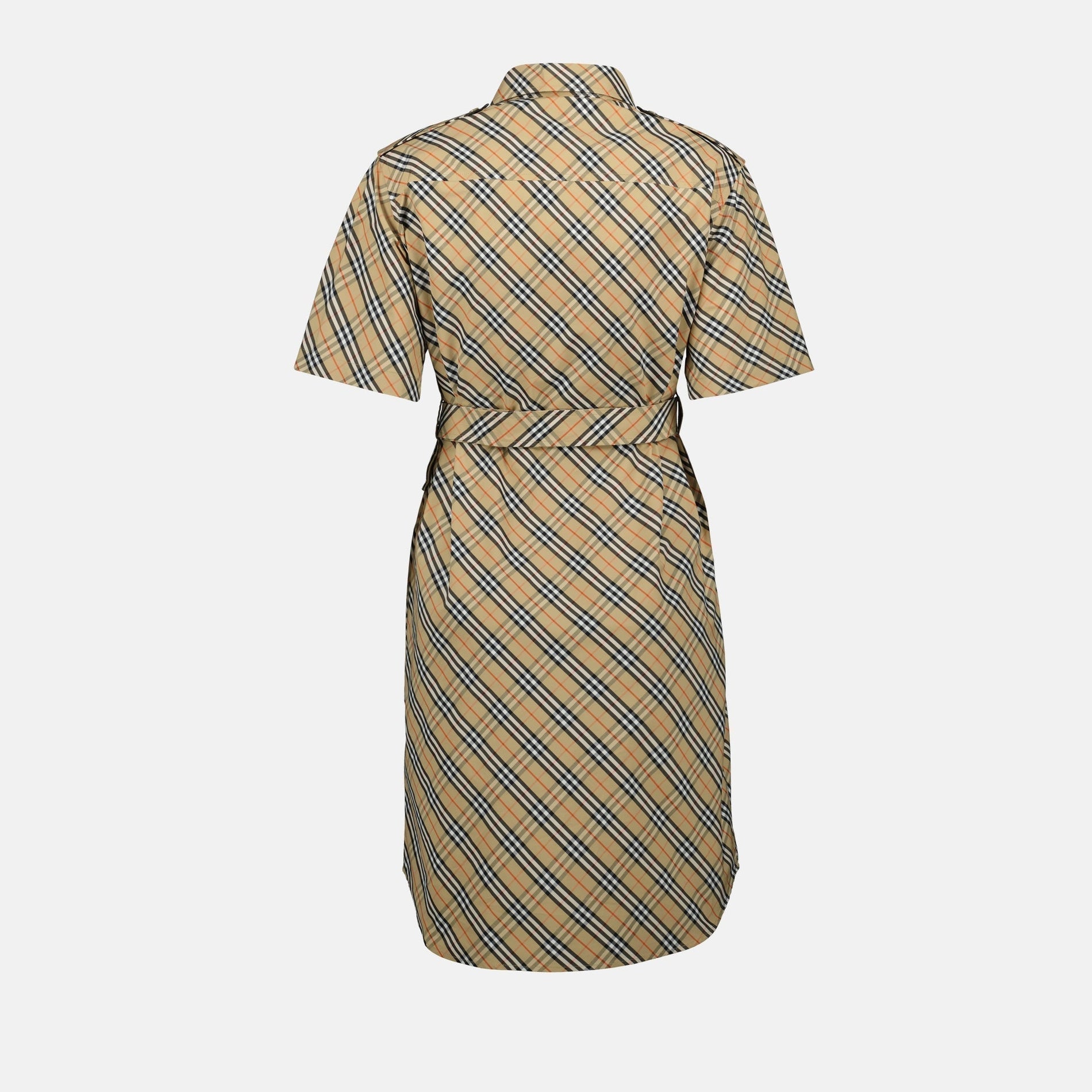 Burberry Short Sleeve Check Belted Shirt Dress - image 4