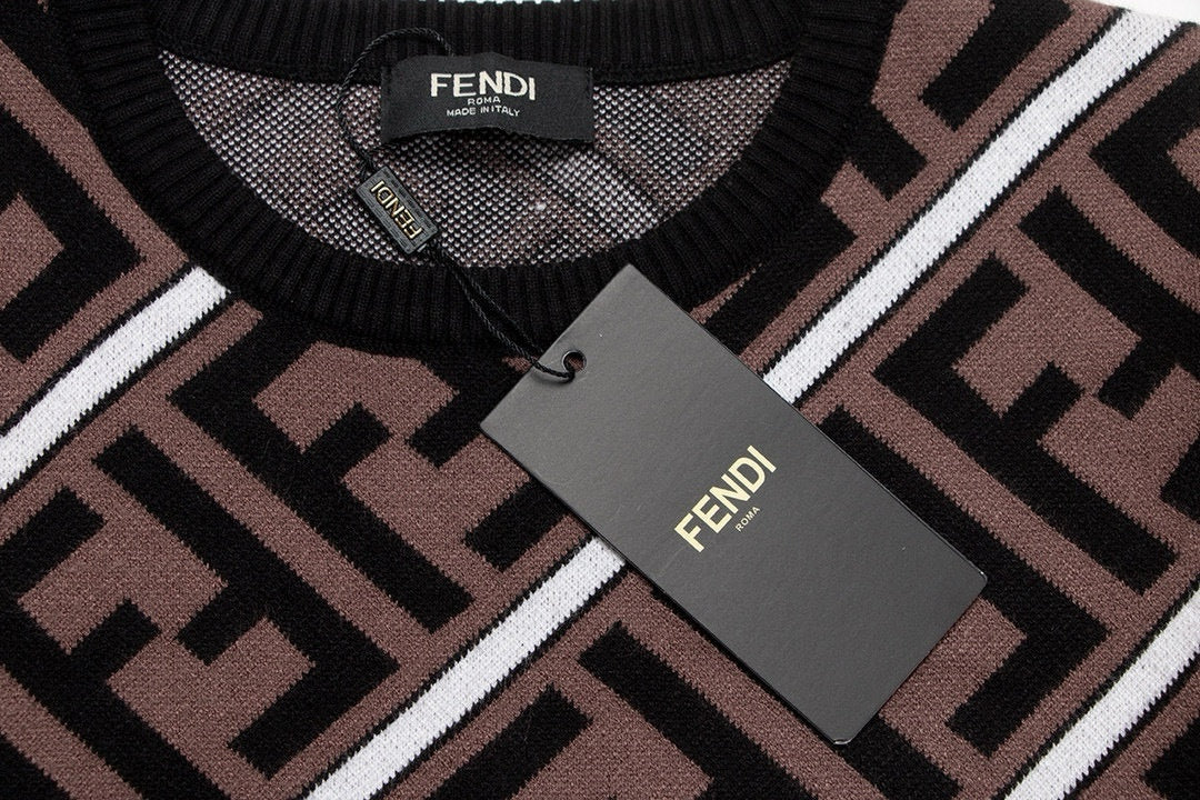 Fendi Luxury Monogram Knit Sweater – Unisex - image 3