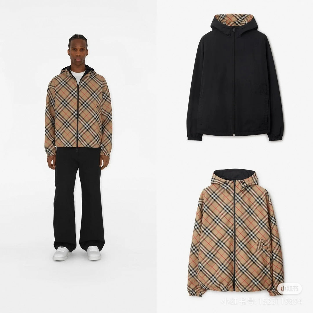Burberry Reversible Vintage Check Hooded Jacket - image 8