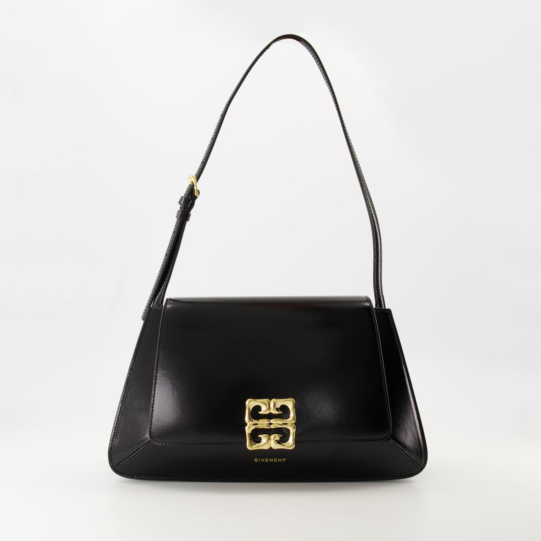 Black Leather 4G Logo Shoulder Bag