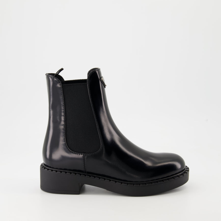 Prada Leather Chelsea Boots