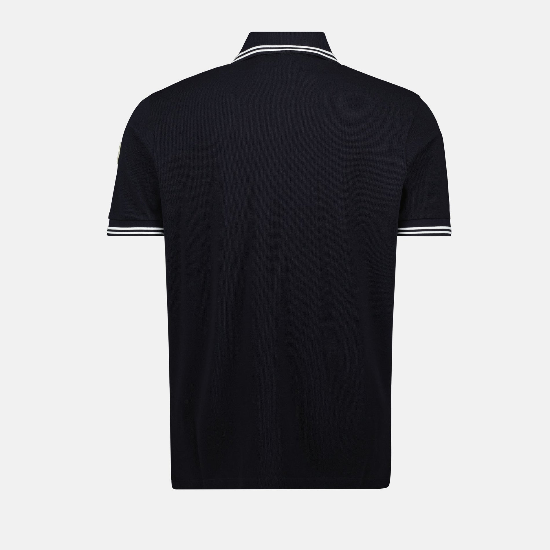 Moncler Navy Polo Shirt with Contrast Stripe Trim - image 4