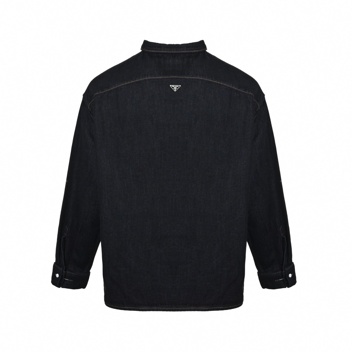Prada Triangle Logo Back Denim Shirt Jacket - image 2