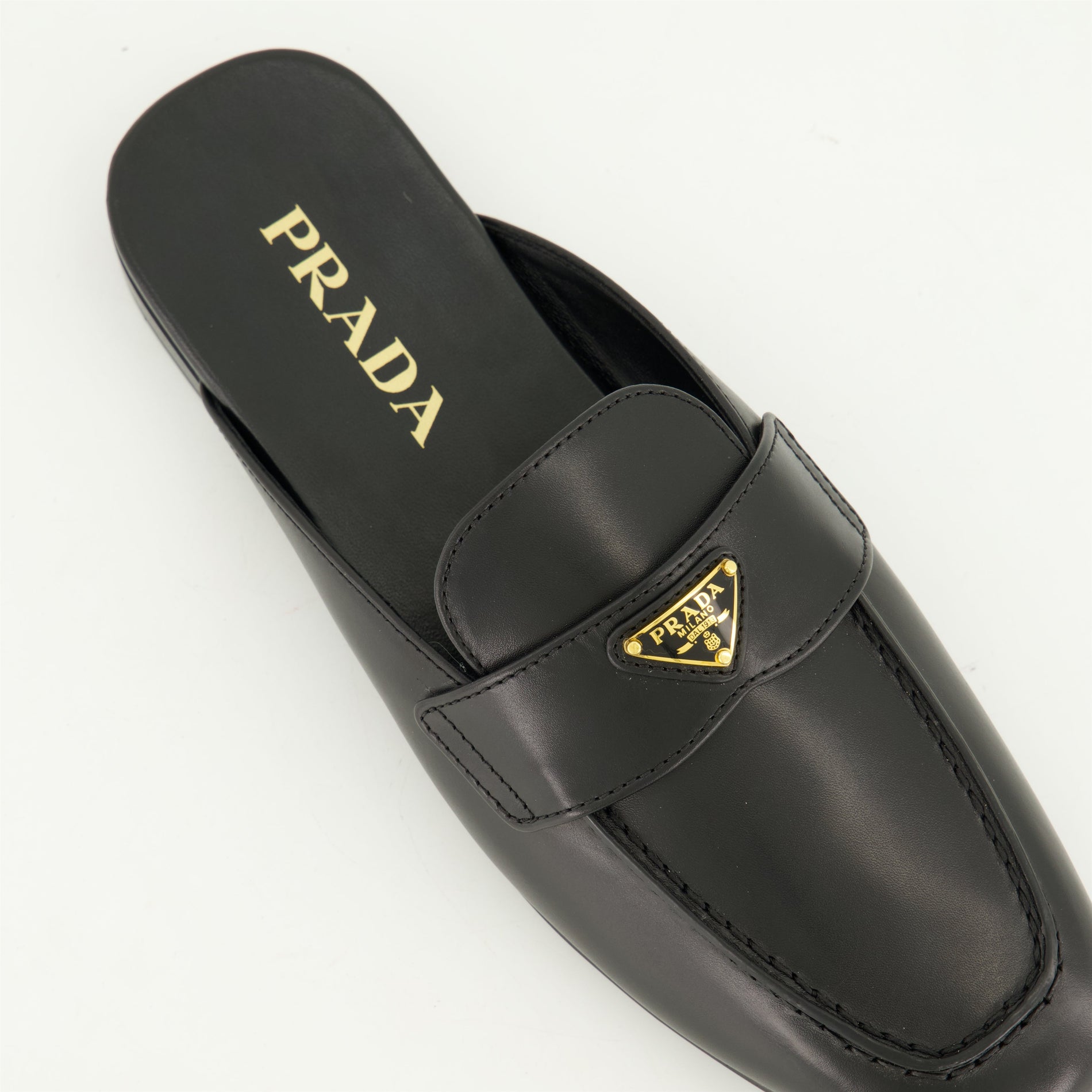 Prada Leather Loafer Mules - image 5