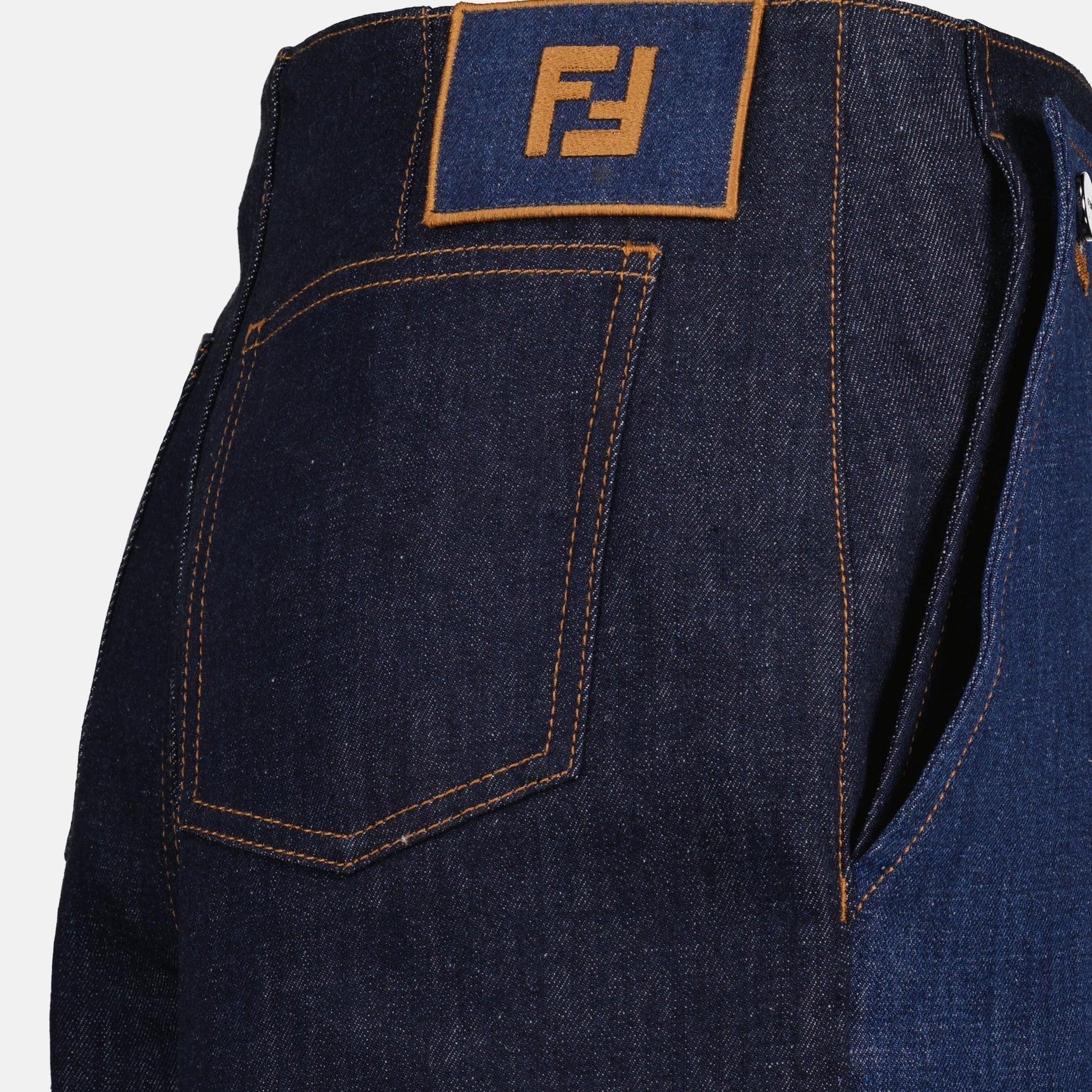 Fendi Bicolor Denim Shorts - image 3
