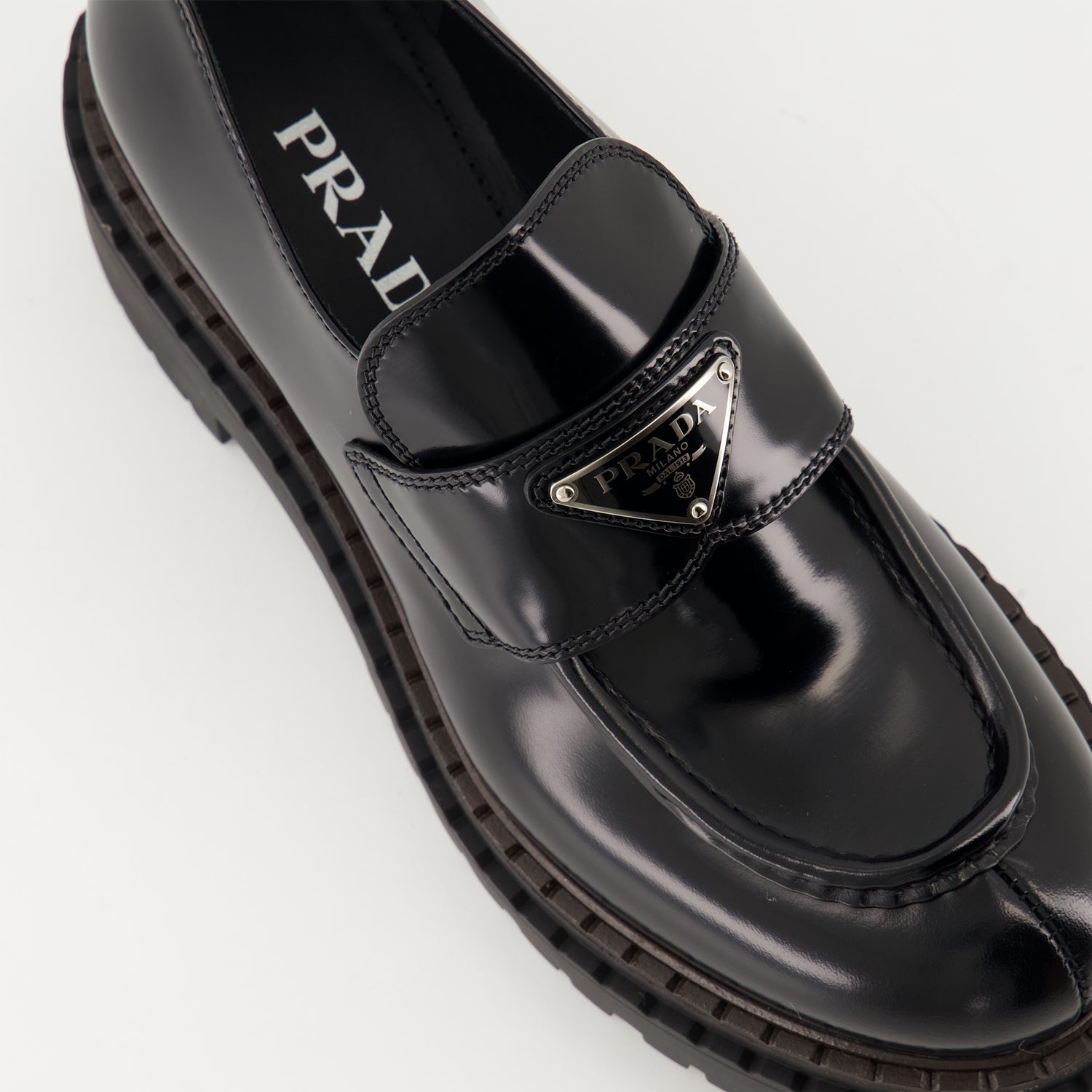 Prada Chunky Leather Loafers - image 5