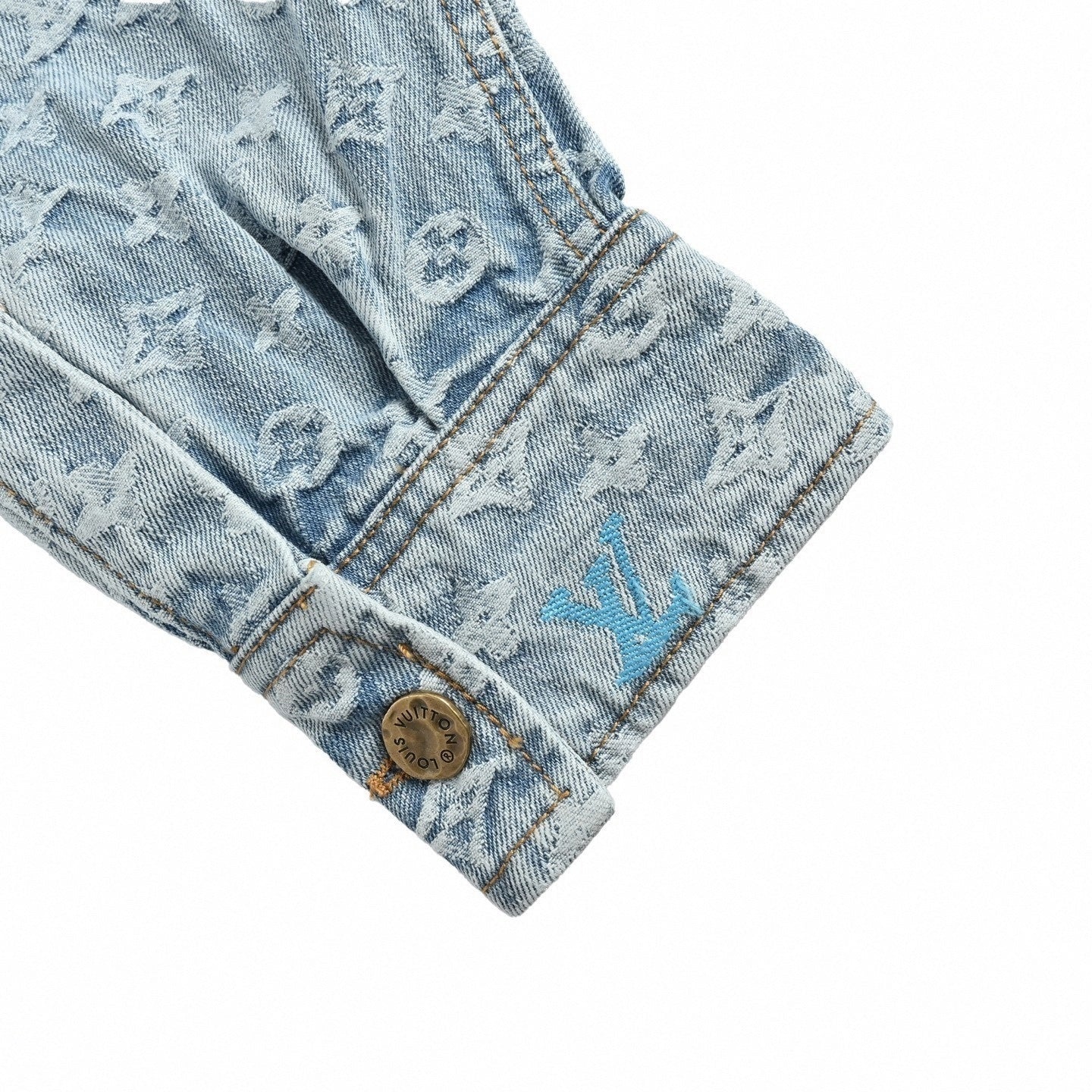 Louis Vuitton Monogram Denim Shirt – Light Blue Signature Jacquard - image 2
