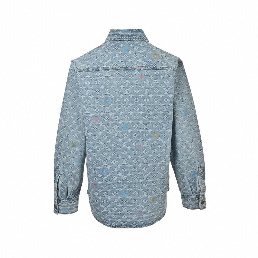 Louis Vuitton Monogram Denim Shirt – Light Blue Signature Jacquard