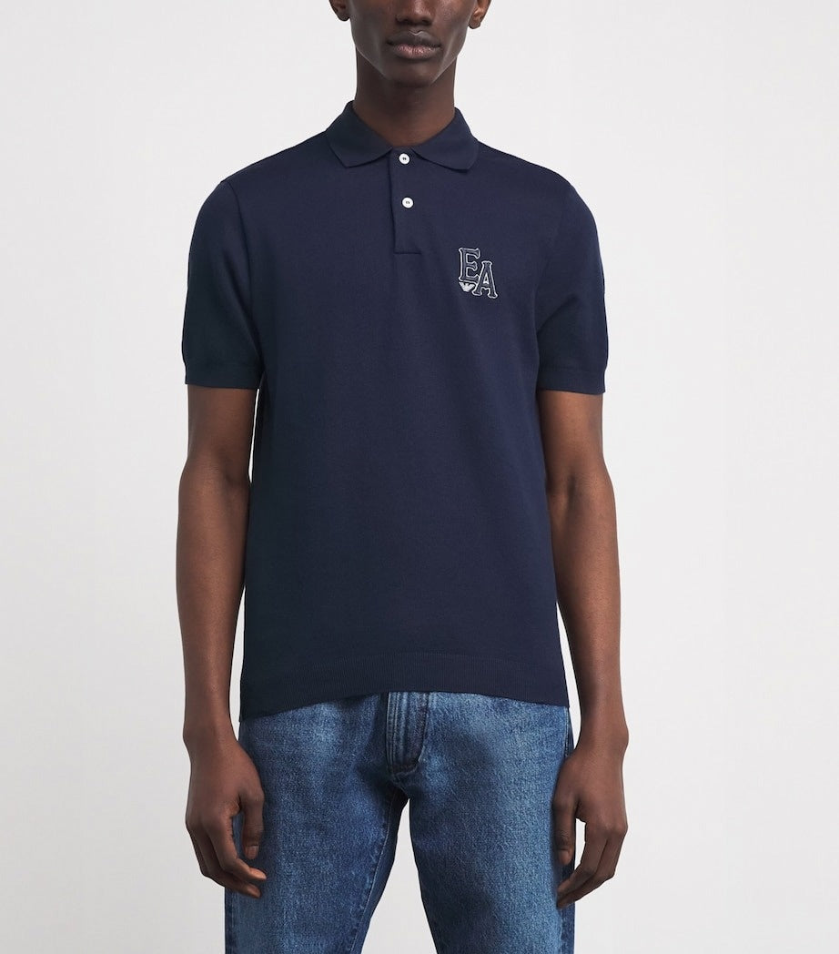 Emporio Armani EA Logo Cotton Polo Shirt - image 3