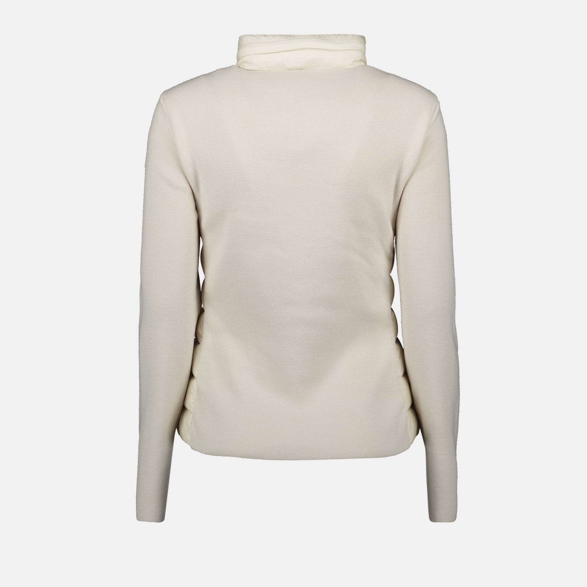 Moncler Cream Padded Knit Sleeve Jacket - image 4