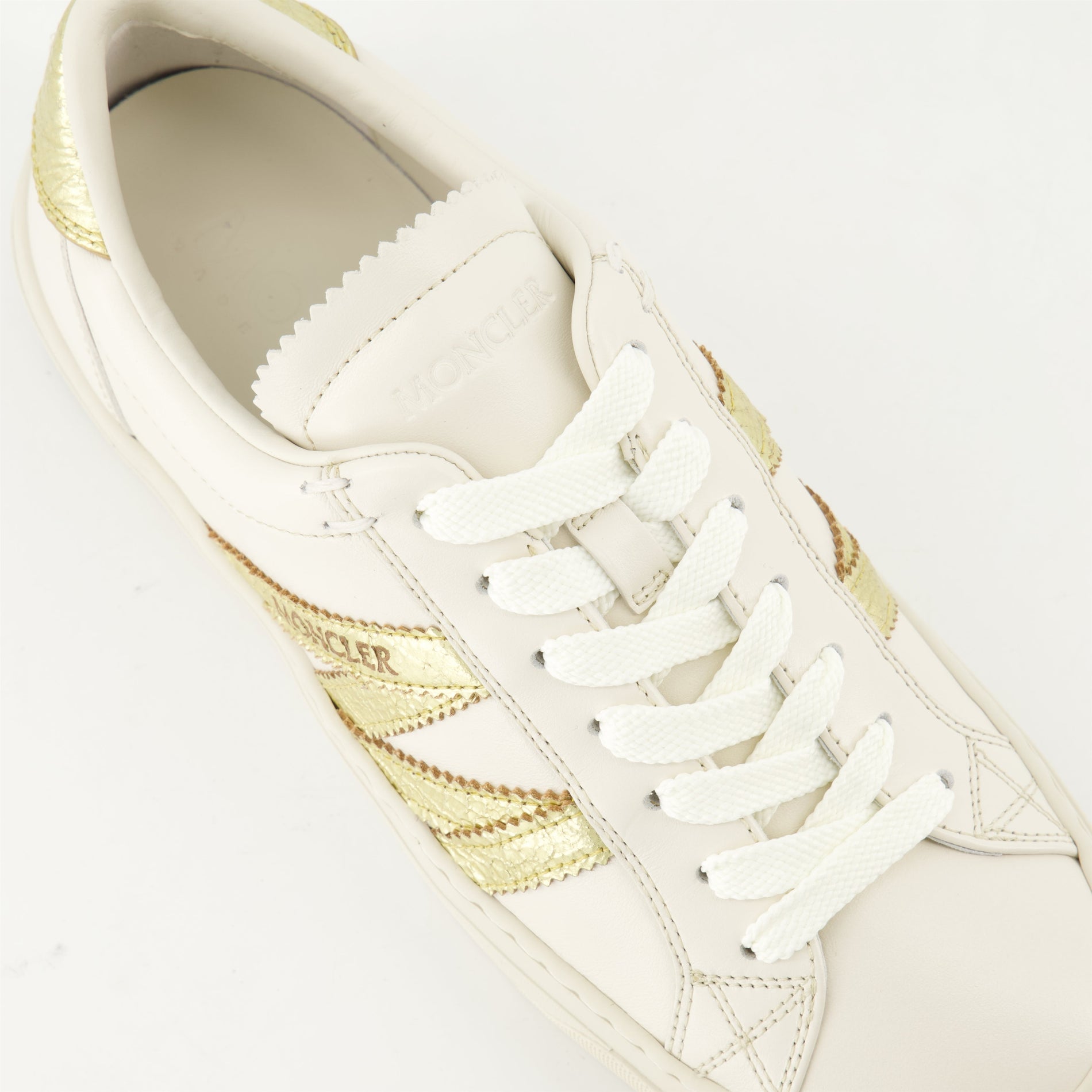 Moncler Low-Top Sneakers – White & Gold - image 5