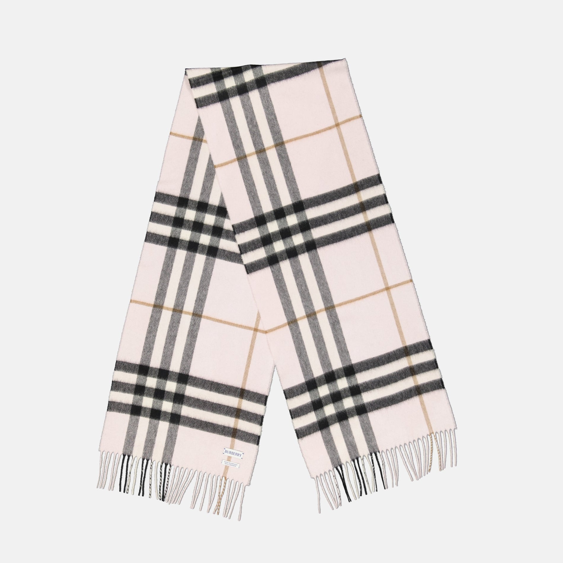 Burberry Classic Check Cashmere Scarf – Soft Pink - image 2