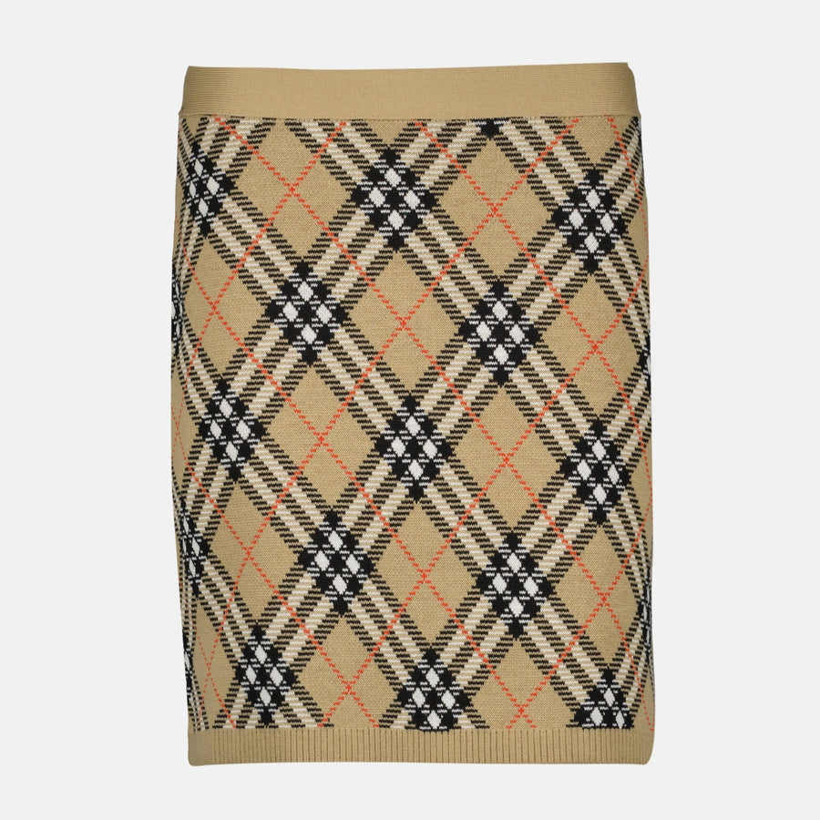 Burberry Check Plaid Skirt