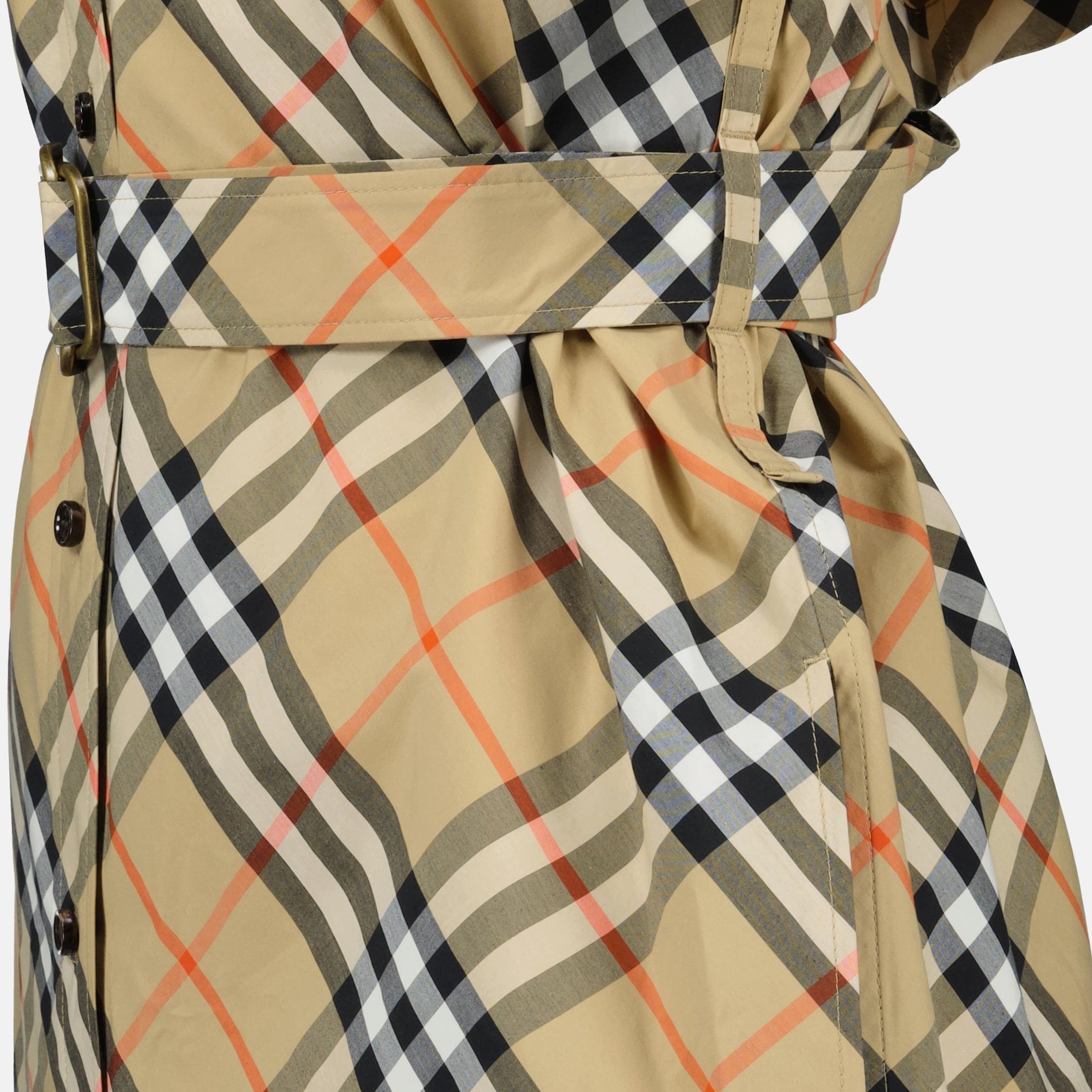 Burberry Short Sleeve Icon Check Belted Shirt Dress - image 3