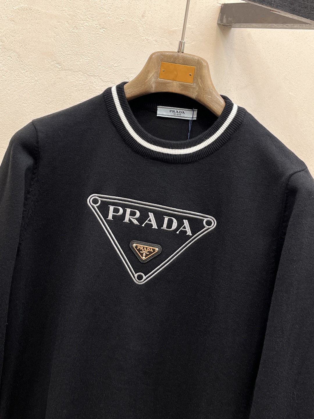 Prada Black Triangle Logo Sweatshirt - image 5