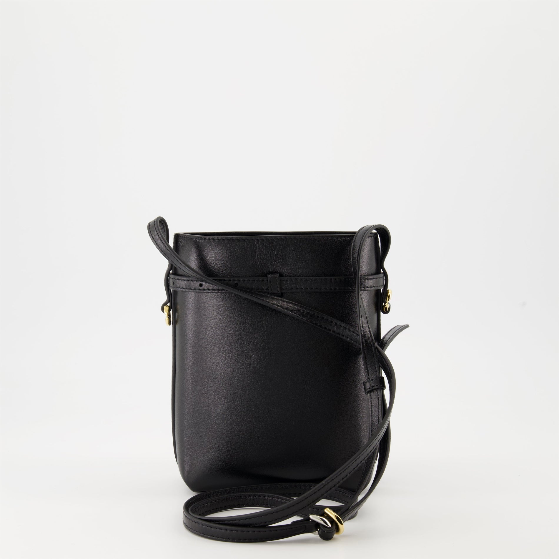 Givenchy Black Leather Mini Bucket Bag with Belt Detail - image 2